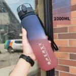 1Pc, 21.98Oz/33.81Oz Gradient Sports Fitness Travel Water Bottle, Portable Drink Cup, Tea Mug, Durable Pc Material, Uncharged, Flip Top, Ideal For Men & Women, Perfect For Summer & Fall, Great Gift For Students, Birthday, Valentine'S, Christmas - Image 13