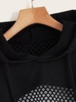 Solid Color Causal Sports Crop Hooded Sweatshirt, Drawstring Long Sleeve Pullover Hoodie, Women'S Clothing - Image 7