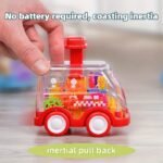 Interactive Transparent Gear Toy Car With Moving Parts - Push-Forward & Press-Play Mechanism, Durable Plastic Construction, Color-Changing Gears, Educational Learning For Boys & Girls, Educational Toy | Interactive Design | Color Changing Gears - Image 6