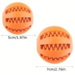 1Pc Dog Ball Toys For Small Dogs Interactive Elasticity Puppy Chew Toy Tooth Cleaning Rubber Food Ball Toy Pet Stuff Accessories, Large Interactive Dog Ball, Dog Play Equipment, Vibrating Ball For Dogs, Pet Balls, Jolly Ball For Dogs, Interactive Balls For Dogs, Durable Ball For Dogs, Treat Ball For Dogs, Playful Design, Textured Surface, Chewresistant Material, Petsafe Material, Treat Dispensing Ball, Pet Owners, Puppy Parents - Image 4