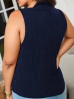 Bestie Solid Color Versatile Sleeveless Base Layer T-Shirt For Women Plus Size Curves - Image 7