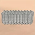 10/20/40Pcs Ankle Socks For Men & Women - Breathable, Moisture-Wicking, Thin, Lightweight, Invisible No-Show Socks In Solid Color - Soft Knit Fabric For All-Season Use, Machine Washable, Polyester 95.0% Spandex 5.0% - Image 11