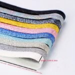 2Pcs Glitter Shoelaces Set, Soft Polyester Knitted Laces, Solid Color, Metallic Golden & Silveryy, Hand Washable, Sports Style, Perfect For Sneakers, Running, Christmas, Valentine'S Day, Campus Events - Image 2