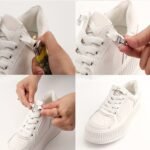 1 Pair No-Tie Shoe Laces, Diamond Cross Locks, Elastic Acetate Sneaker Laces, Easy Access Lazy Shoelaces For Casual Shoes - Image 16