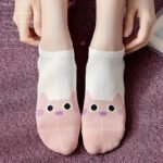 5 Pairs Cartoon Cat Print Socks, Soft & Comfy Low Cut Ankle Socks, Women'S Stockings & Hosiery - Image 5