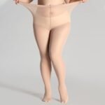 Plus Size Basic Stockings, Women'S Plus Solid Stretchy High Rise Comfort Pantyhose - Image 5