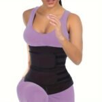 1Pc Zipper Waist Trimmer With Double Belt, Waist Trainer, Hook & Loop Fastener Compression Cincher, Women'S Underwear & Shapewear - Image 8