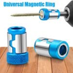 3Pcs Magnetic Bit Holder Set - Non-Slip Alloy Electric Magnetic Ring Screwdriver Bits With Strong Magnet Rings For Phillips Bits - Image 2
