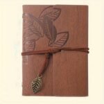 Retro Leaf Leather Loose-Leaf Notebook Strap Portable Travel Record Hand Ledger Learning Stationery - Image 23