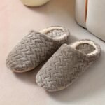 Women'S Plush Indoor Slippers, Warm & Cozy Closed Toe Non Slip Shoes, Home Mute Slippers - Image 6