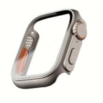 Suitable For Iwatch Case With Tempered Glass Screen Protector For Iwatch Series 9/8/7/6/5/4 Se 45Mm 41Mm 44Mm 40Mm Cases Change To Ultra Watch Pc Case Film Integrated Watch Slim Bumper Protective Cover For Men Women