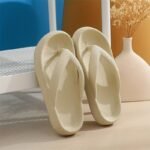 Wholesale Women'S Soft Sole Slides - Eva Flip-Flops With Thick Cushioned Insoles, All-Season Indoor/Outdoor Beach Slippers In Beige, White, Yellow, Pink, Black, Orange, Light Green, And Light Blue, Indoor Slippers | Stylish Slippers | Eva Material - Image 14