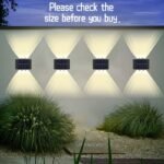 Solar Wall Light - Outdoor Camping Light With 6 Led, Dual Color Lighting For Courtyard, Street, Landscape, Garden Decoration Christmas Gift - Image 8