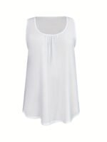 Solid Color Pleated Vest - Image 10