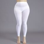 Plus Size Casual Leggings Stockings, Women'S Plus Solid Nylon High Rise Stretchy Pantyhose - Image 11