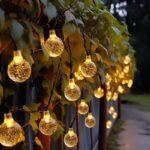1Pack 20/100/200 Led Crystal Globe Solar String Lights, Solar Outdoor Lights, With 8 Lighting Modes, Halloween Decorations Lights Outdoor For Garden Tree Patio Party Christmas Courtyard - Image 3