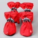 4Pcs/Set Dog Paw Protector, Thickened Warm Dog Boots, Anti-Skid Dogshoes Snow Boots With Elastic Buckle - Image 2