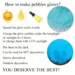 8000Pcs Blue Stone Glow In The Dark Rocks For Outdoor Garden Luminous Decor Rubble For Pots Decoration, Yard Ornament, Pebbles For Plants Indoor Vase, Glowing Small Rocks Gravel Glows Blue - Image 2