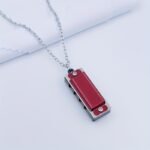 1Pc Mini Harmonica Necklace, 4-Hole 8-Note, Playable Melody, Multi-Color Options, Metal Polished Finish, Beginner Instrument, Ideal Christmas & Spring Festival Gift, No Bag Included - Image 7