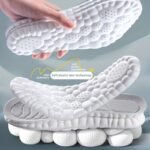 1 Pair Super Soft Tpu Sports Insoles - Shock-Absorbing Basketball Arch Support Insoles With Textured Grip For Enhanced Comfort & Support, Grey, Sports Insoles, Arch Support, Textured Grip Insoles - Image 6