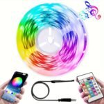 1Set Usb Led 5050 Rgb Strip Lights, Sync Color Changing Luminous Led String, 44/24Key Remote Control, Smart Application Remote Control, Decorative Night Light, For Bedroom Room Home Decorative Party Festival. - Image 3