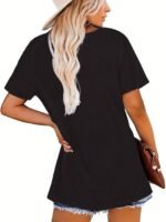 2024 Cross-Border European And American Women'S Round Neck Loose Fit Short Sleeve Casual Top Layering T-Shirt - Image 10