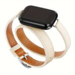 Double Tour Pu Leather Strap For Iwatch Ultra Band 49Mm 45Mm 42Mm 44Mm Series 8 7 6 Se 5 4 3 2 Iwatch 6 38Mm 40Mm Correa 41Mm - Image 10