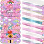 20/50/80 Pack Pink Cartoon Band-Aids With Rainbow, Unicorn, Butterfly & Heart Designs - Soft Adhesive Wound Coverings For Cuts, Scrapes & Light Injuries, Cute Bandages, Playful Design, Flexible Bandages - Image 8