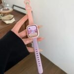 2Pcs Women Men Cute Soft Silicone Sports Watch Strap Adjustable Waterproof Wristbands & 1Pc Silicone Protective Case, For Apple Watch Band 38/40/41/42/44/45/46/49Mm, For Apple Watch Series Ultra/Se/11/10/9/8/7/6/5/4/3/2/1, Intelligent Watch Accessories - Image 3