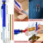 Solid Carpenter Mechanical Pencil With Sharpener For Woodworking Construction Long Head Carpenter Pencil Stationery Supplies - Image 2