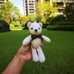 1Pc Handmade Stuffed Bear Plush - Realistic 15Cm/5.9" Soft Doll, Cute Baby / Stuffed Animal, Keychain Pendant For Wedding Birthday Party Decor, Accessory (Grey////) - Image 10