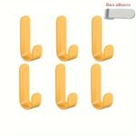 6Pcs Heavy-Duty Hooks - No Drill Installation, Space-Saving Organizer For Entryway, Bathroom, Kitchen, Closet - Holds Keys, Towels, Robes, Bags - Easy Installation With Adhesive/Screw Mounting - Durable Plastic Hooks For Home Organization & Holiday - Image 11