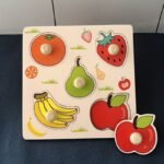 Children'S Hand Scratching Board, 3D Puzzle Wooden Toys, Children'S Baby Early Education Fruit Cognitive Puzzle Toys, Wooden Hand Scratching Board, As Halloween, Chrismas Gift - Image 3