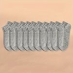 10/20/40 Pairs Women'S Breathable Ankle Socks - Comfortable Polyester And Spandex Blend, Solid Color, Lightweight Knit, Machine Washable For Casual Attire, Everyday Socks | Minimalist Socks | Durable Fabric - Image 12