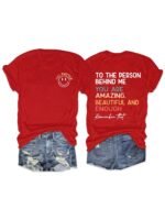 Women'S Inspirational Graphic T-Shirt - "You Are Enough" Message, Casual Crew Neck Short Sleeve Tee, Bright Green With Yellow Text, Loose Fit For Summer, Ladies T Shirt - Image 9