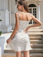 Floral Print Cami Dress, Vacation Sleeveless Ruched Summer Dress, Women'S Clothing - Image 7