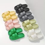 Minimalist Solid Color Slippers, Soft Bottom Non-Slip Bathroom Slides - Image 14