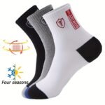 5 Pairs Men'S Sports Socks - Breathable Moisture-Wicking, Reinforced Toe & Heel, All-Season Thin Comfort For Basketball Gym Casual Wear (Eu 38-43), Basketball Socks | Flexible Socks | Durable Comfort Socks - Image 7