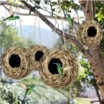 2Pcs/3Pcs/4Pcs Hand Woven Hummingbird Nest House - Perfect For Outdoor Garden And Yard, Ball Shape Design For Comfortable Nesting