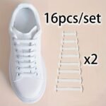 16Pcs Silicone No-Tie Elastic Shoelaces - Perfect For Sneakers, Casual & Athletic Footwear | Easy Washable - Image 3