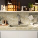 1 Roll Self-Adhesive Marble Texture Kitchen & Bathroom Wallpaper - Removable Peel & Stick Film With White/Gray/Black Marble Pattern, Glossy Finish, Easy Application For Countertops, Walls, Sinks, Shower Doors - Durable Surface Protector, Scratch &, Easy Clean, Peelable Film, Textured Surface, Seamless Matching, Suitable For Cabinets & Desks, Modern Marble Design - Image 10