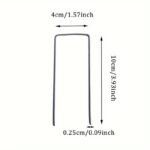 15/25Pcs Galvanized Garden Landscape Pin, U-Shaped Lawn Fabric Landscape Pin For Safety Garden Flower Plants Supplies, Garden Balcony Planting Supplies, Planters & Container Accessories - Image 4