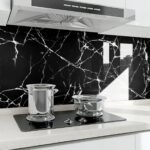 1 Roll Self-Adhesive Marble Texture Kitchen & Bathroom Wallpaper - Removable Peel & Stick Film With White/Gray/Black Marble Pattern, Glossy Finish, Easy Application For Countertops, Walls, Sinks, Shower Doors - Durable Surface Protector, Scratch &, Easy Clean, Peelable Film, Textured Surface, Seamless Matching, Suitable For Cabinets & Desks, Modern Marble Design - Image 16