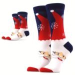 2/3/5/10 Pairs Of Neutral Christmas Socks With Funny Santa Claus, Snowflakes, Elk And Crew Members, Men'S New Year Fun Socks - Image 2
