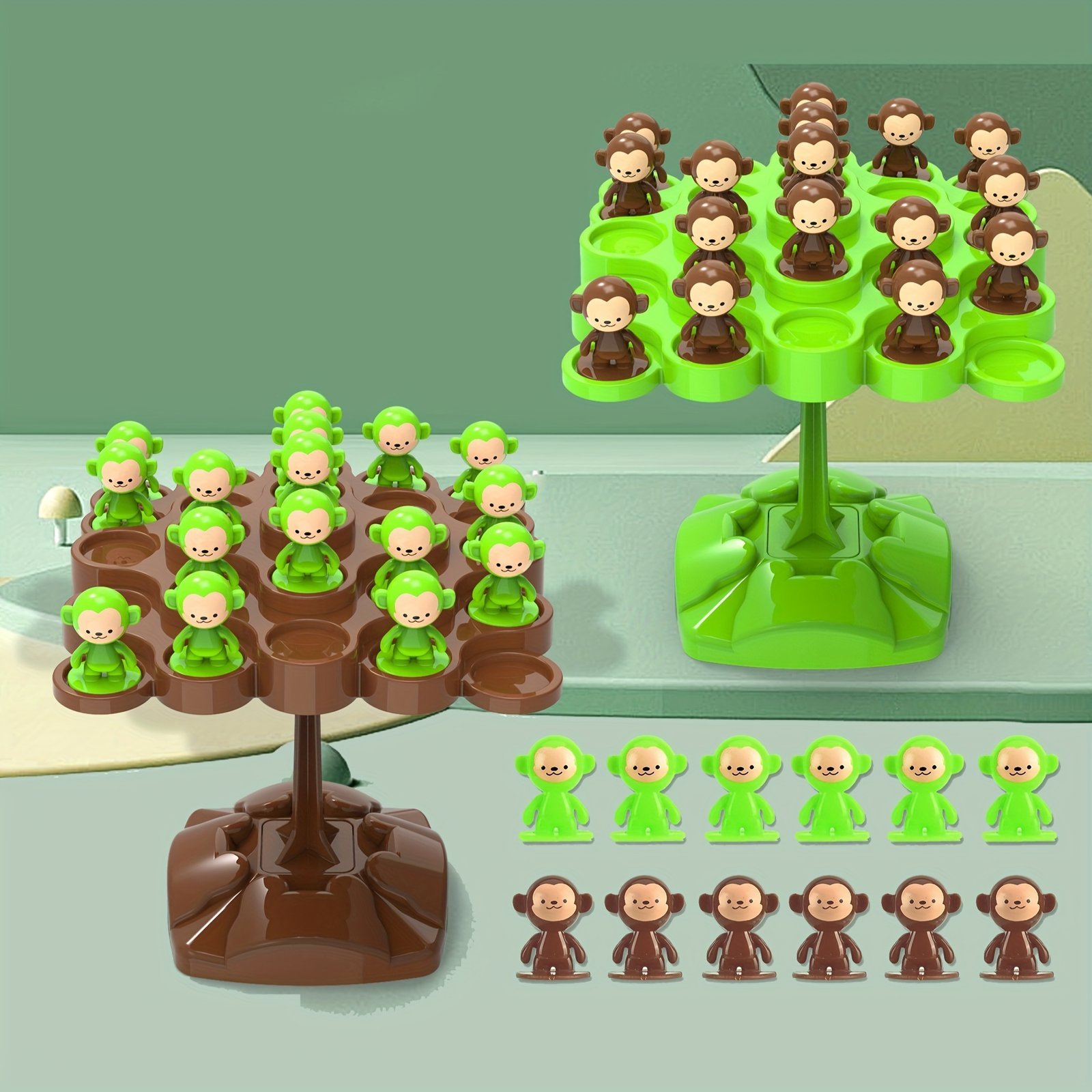 product-Fancyalgo-VirtualModelMatting-d929252f39b4f9eac6d9c645a7a067a8.jpg Monkey Balance Tree Concentration Balance Training Toy, Children'S Toys Stack Fun Series Parent-Child Interactive Board Games (Random Colors) - Image 1