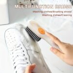 1Pc Shoe Brush With Liquid Holder, Multifunctional Shoe Brush, Press Type Shoe Washing Brush - Image 9
