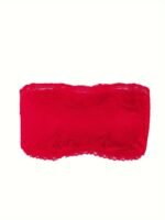 Plus Size Sexy Tube Bra, Women'S Plus Solid High Stretch Lace Strapless Bandeau Tube Bra - Image 5