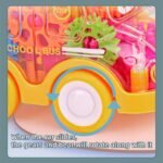 Interactive Transparent Gear Toy Car With Moving Parts - Push-Forward & Press-Play Mechanism, Durable Plastic Construction, Color-Changing Gears, Educational Learning For Boys & Girls, Educational Toy | Interactive Design | Color Changing Gears - Image 8