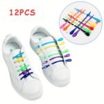 12Pcs Colorful Silicone Elastic Shoelaces, Multifunctional High Elastic Lazy Shoe Laces