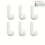 6Pcs Heavy-Duty Hooks - No Drill Installation, Space-Saving Organizer For Entryway, Bathroom, Kitchen, Closet - Holds Keys, Towels, Robes, Bags - Easy Installation With Adhesive/Screw Mounting - Durable Plastic Hooks For Home Organization & Holiday - Image 5
